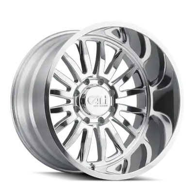 Cali Offroad Cast Aluminum Wheels Summit 9110 PO 22x12 Milled Spokes Polished 8 On 180 Bolt Pattern -51 Offset Cali Offroad Wheels