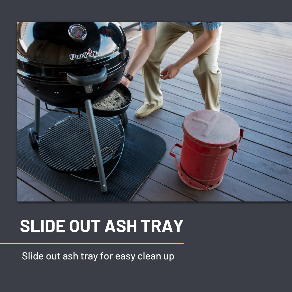 Kettleman® TRU-Infrared™ Charcoal Grill Black product image