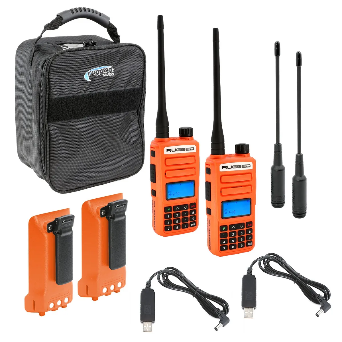 Rugged Radios Adventure Pack - Rugged Gmr2 Plus - Gmrs And Frs Two Way Handheld Radios w/ Accessories - Grey product image