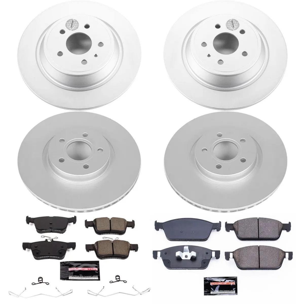 Z23 Sport Geomet Coated Rotor Kit For European Vehicles: Genuine Geomet Fully Coated Rotors; Carbon-Fiber Ceramic Pads W/Hardware product image