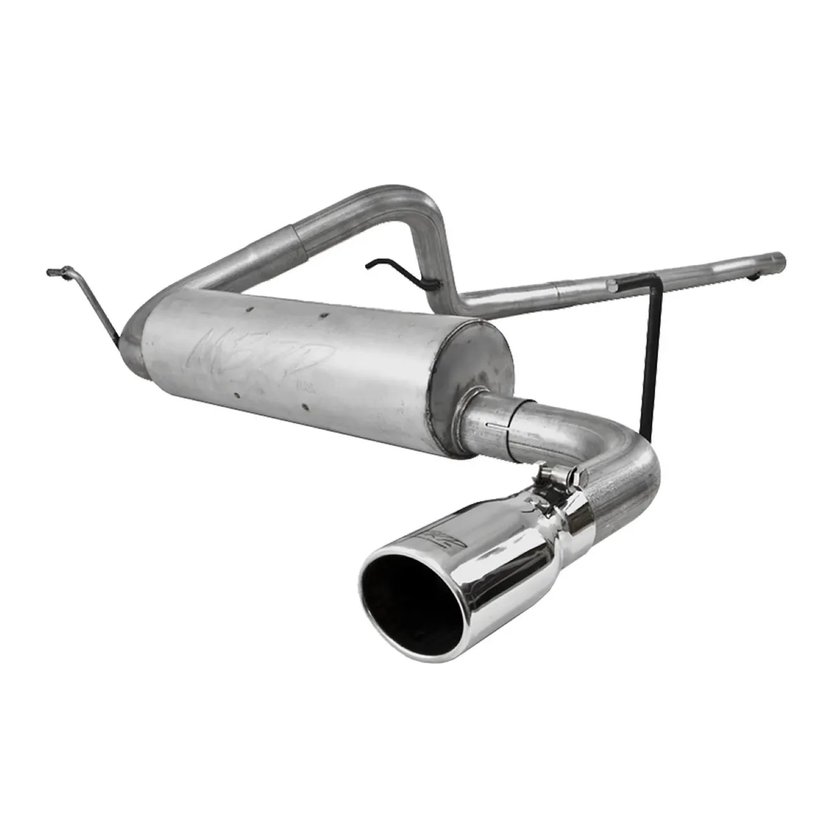 Armor Lite Cat Back Exhaust System; 2.5 in.; Incl. Ext. Pipe/Over Axle Pipe/Muffler/Tailpipe/Hardware/3.75 in. OD Tip; Single Rear Exit; Aluminized; product image
