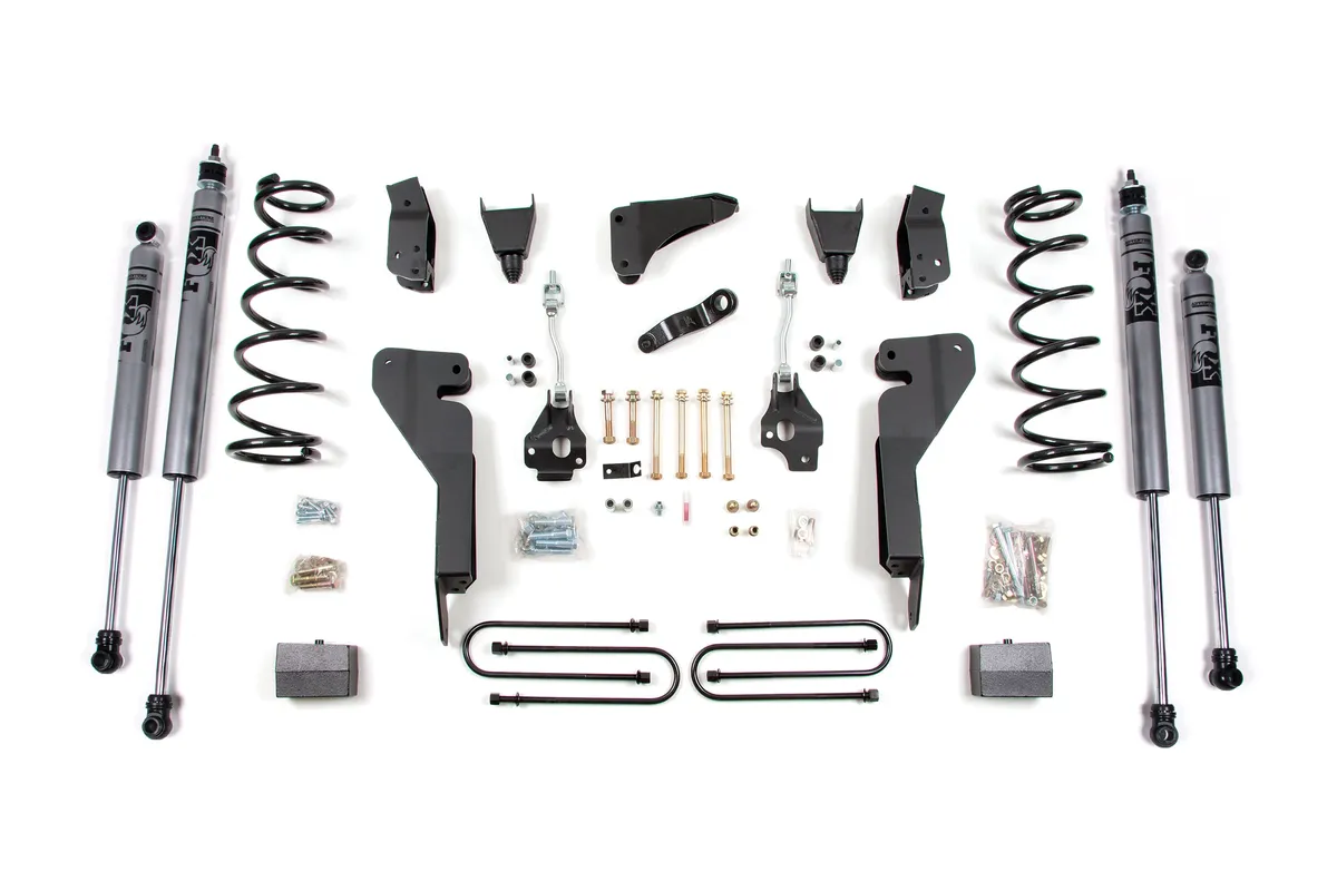 Zone Offroad 2003-2007Dodge2500 6 Suspension Lift Kit w/4 Axle-gas - Front Coils Rear Blocks - Fox 2.0 Adventure Series Shocks