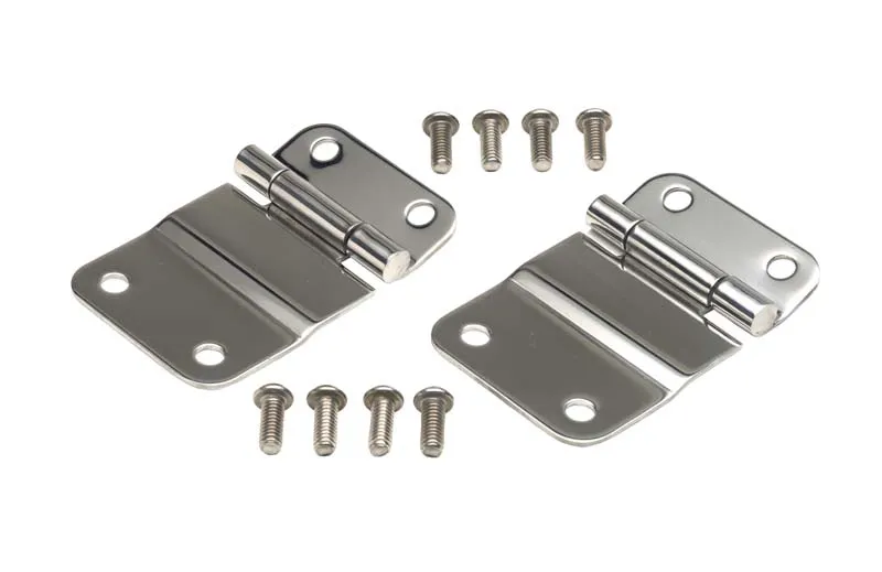 Jeep CJ Tailgate Hinge Pair 76-86 CJ7 Polished Silver Kentrol product image