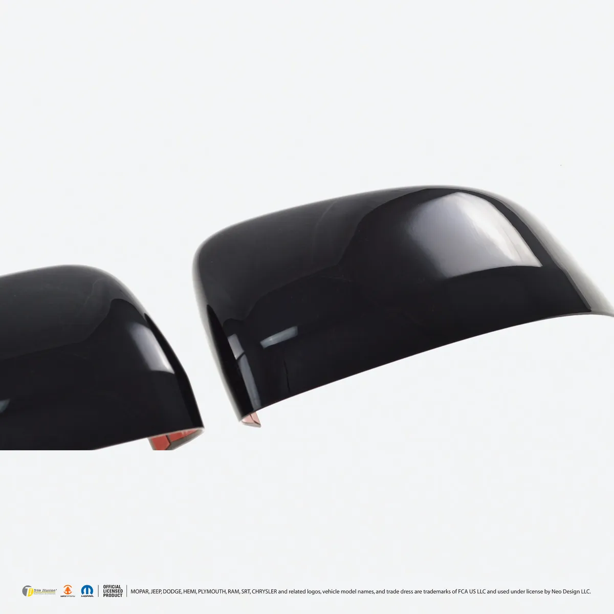 Chrome Delete Gloss Black Mirror Cover Top - MC6187BLK product image