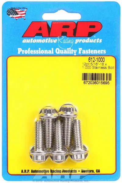 ARP Auto Racing S/S Bolt Kit - 12pt. (5) 5/16-18 x 1.000