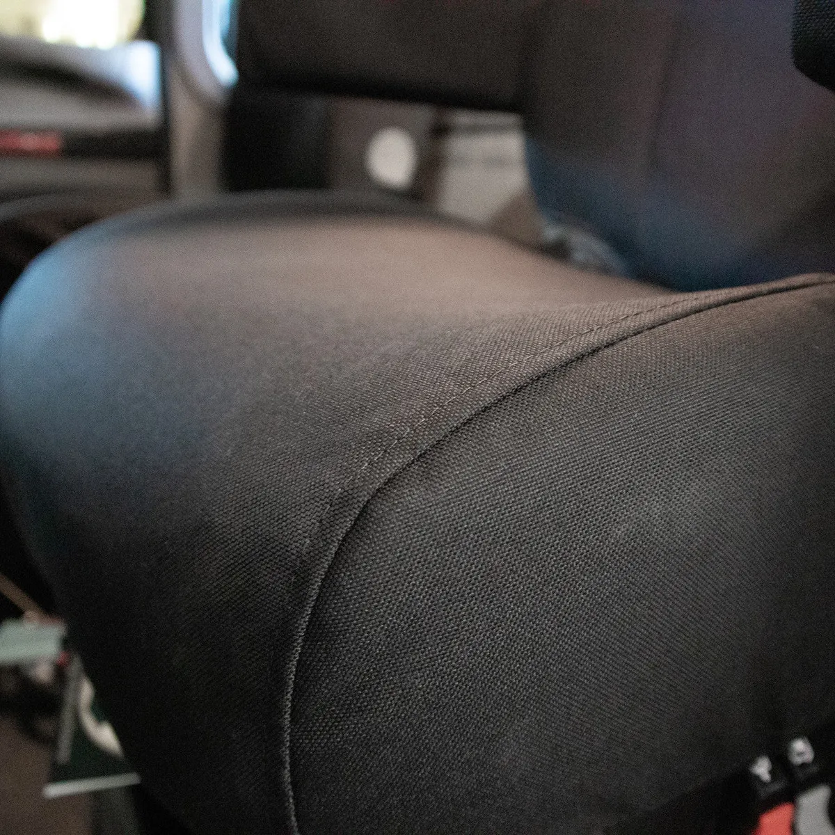 National Captain High Back Air Ride Bucket Dual Armrest Cover Ironweave Gray product image
