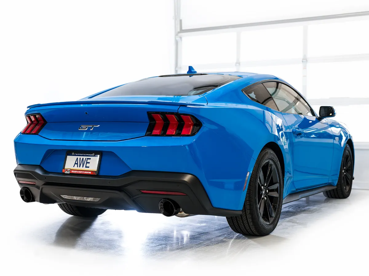 AWE Touring Edition Exhaust for S650 Ford Mustang GT Fastback - Dual Diamond Black Tips product image