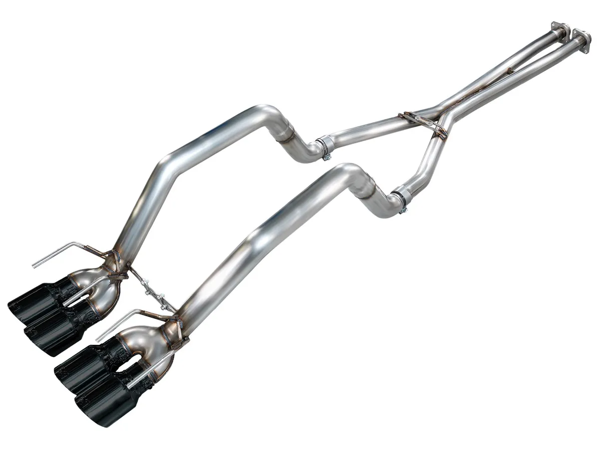 AWE Touring Edition Axleback Exhaust for C6 Chevrolet Corvette 6.0L (2005-2007) and 6.2L (2008) - Diamond Black Tips 3015-43660 product image