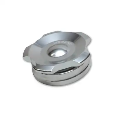 Vibrant Performance Oil Tank Weld Bung w/Cap; 2 in. Weld Bung OD; Polished; 6061 Billet Aluminum;