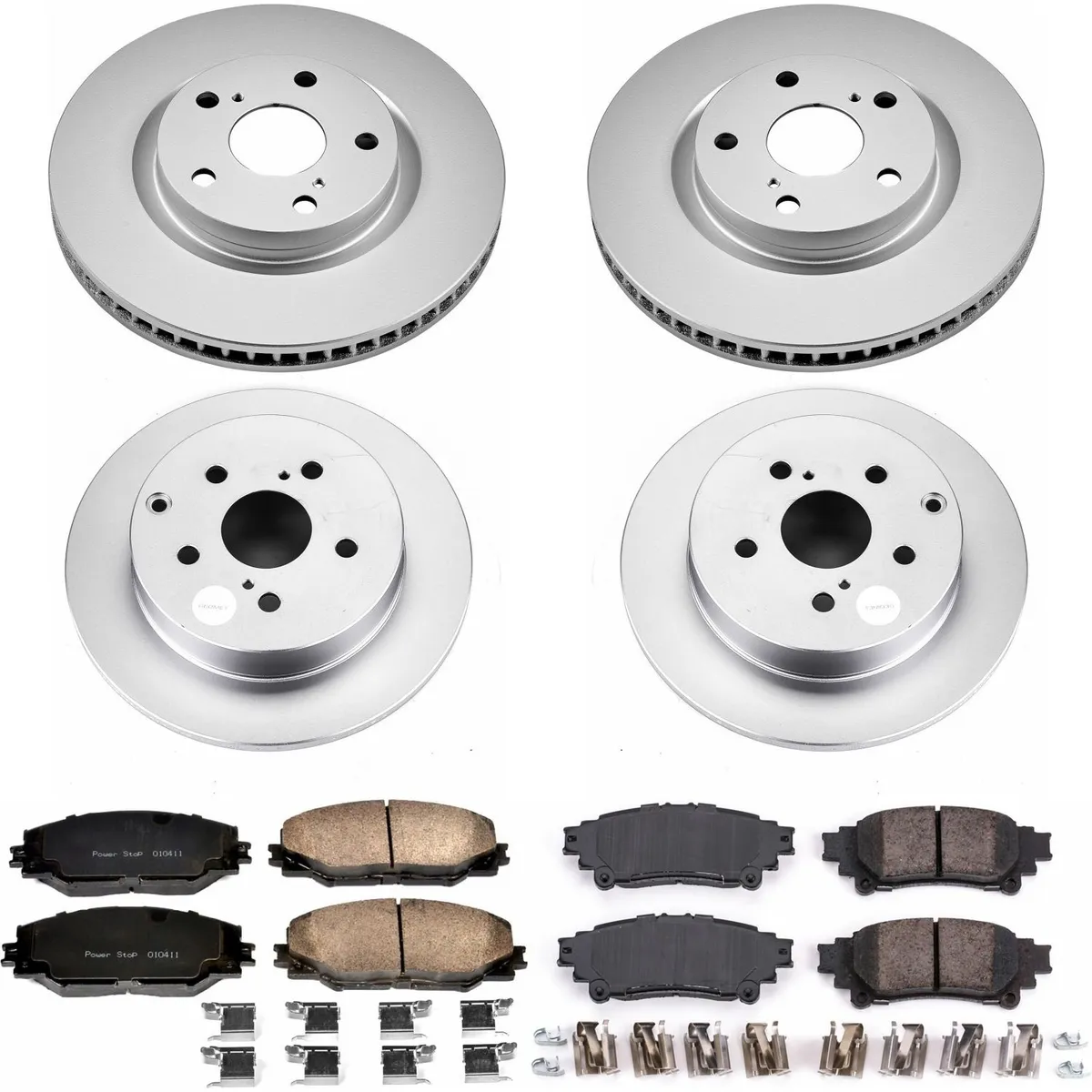 Z17 Geomet Coated Rotor Kit: Genuine Geomet Fully Coated Rotors; Ceramic Pads W/Hardware product image