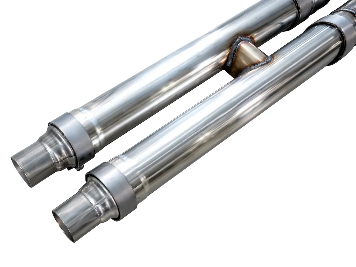 AWE Touring Edition Cat-back Exhaust for the '18-'23 S550 Mustang GT - Quad Chrome Silver Tips product image