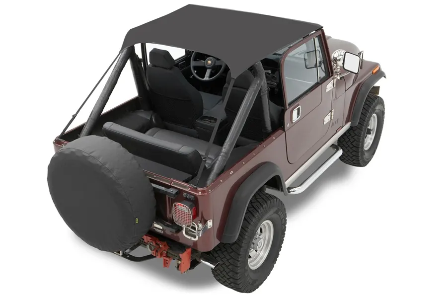 Bestop Jeep CJ5 Bikini Top Traditional Bikini Top For Jeep 1976-1983 CJ5 Black Crush Bestop