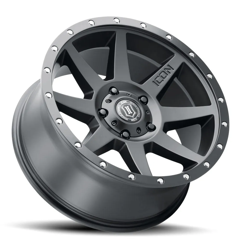 ICON Alloys Rebound, Satin Black, 20 x 9 / 6 x 135, 16mm Offset, 5.625" BS product image