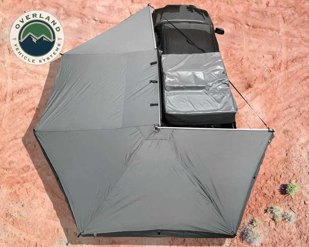 Overland Vehicle Systems Nomadic 270-Degree Awning, Dark Gray w/Black Transit Cover, Driver Side product image