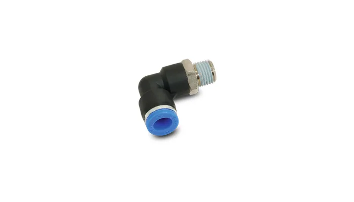 Elbow Vacuum Fitting; Male; For 0.156 In. od Tubing; 0.125 In. Npt Thread; 90 Deg; 150 PSI Maximum Operating Pressure; Plastic; product image
