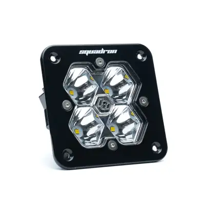 Baja Designs Squadron 2.0 Sport Black Flush Mount LED Auxiliary Light Pod Universal Clear Work/Scene Baja Designs