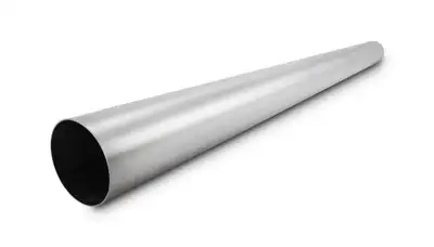 Vibrant Performance Straight Stainless Steel Tubing; 2.5 in. OD; 39.375 in. Length; 0.049 in. Tube Thickness; 321 Stainless Steel; 18 Gauge Wall Thickness;