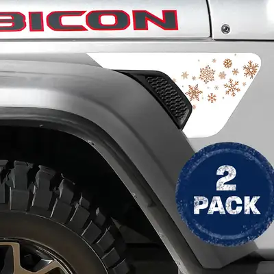 Under The Sun Inserts Snow Wave 2pc Vinyl Fender Decal