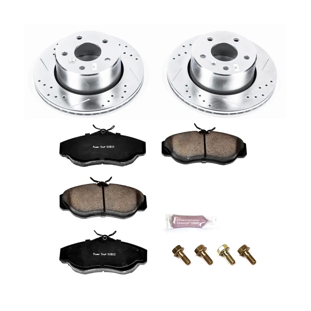 Z23 Evolution Sport Upgrade Kit: Drilled/Slotted Rotors; Carbon-Fiber Ceramic Pads W/Hardware product image