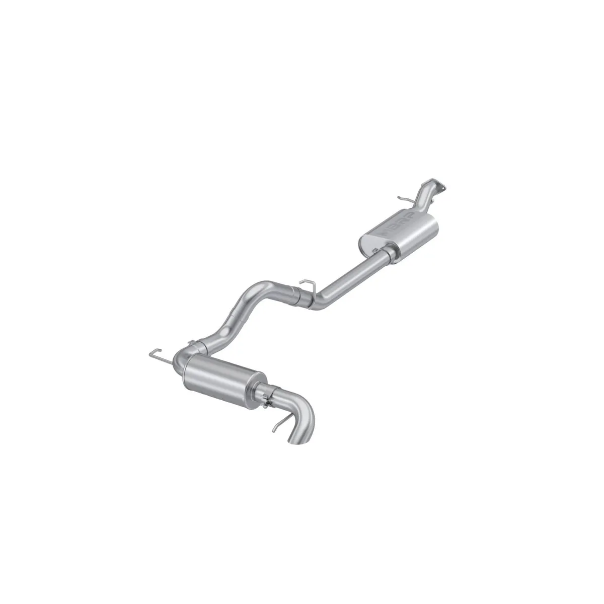 Armor Lite Cat Back Exhaust System; 3 in.; Aluminized; Single Rear Exit; 3 in. Turn Down Tail; High Clearance; Touring Profile; product image