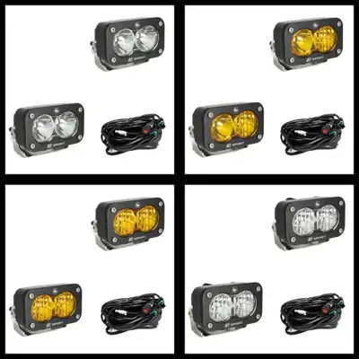 Baja Designs Baja Design S2 Sport Black LED Auxiliary Light Pod Pair - Universal (Choose Color/Pattern)