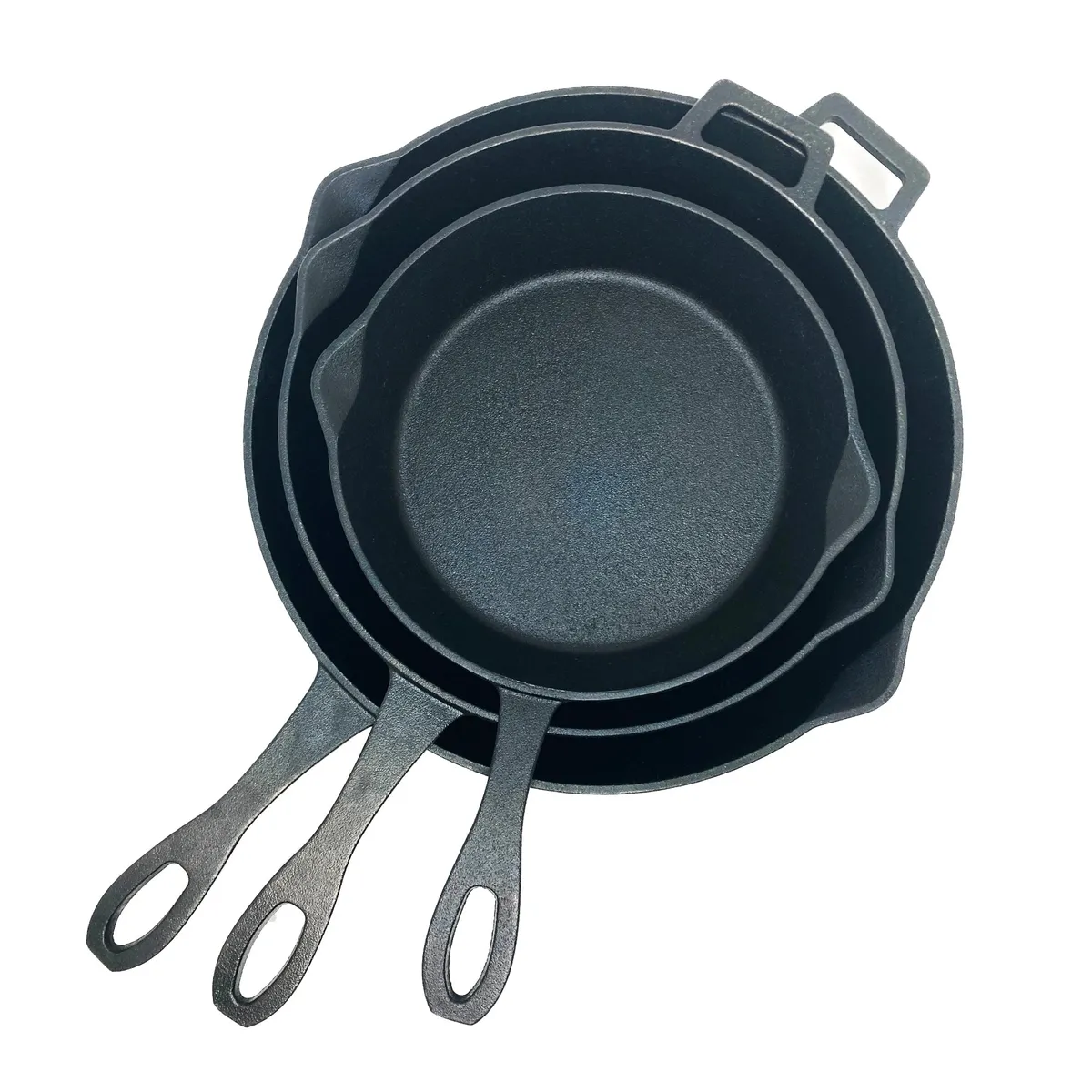 10-in, 12-in, and 14-in Cast Iron Skillet Set product image