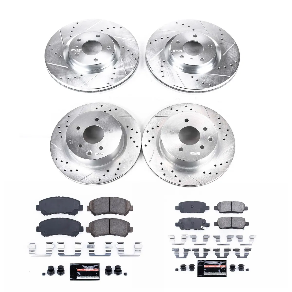 Z23 Evolution Sport Upgrade Kit: Drilled/Slotted Rotors; Carbon-Fiber Ceramic Pads W/Hardware product image