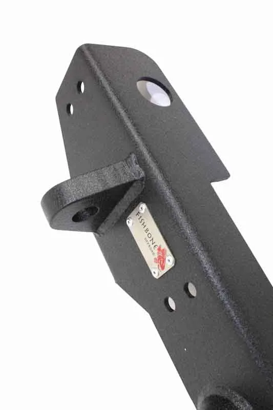 8706 Wrangler Piranha Rear Bumper With Step And Drings Black Textured 2stage Powder Coat Steel product image