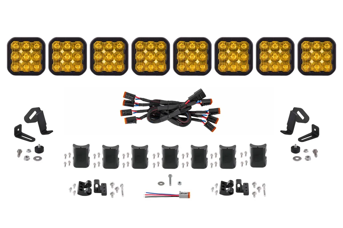 Diode Dynamics - SS5 Sport Universal CrossLink 8-Pod Lightbar Yellow Driving product image