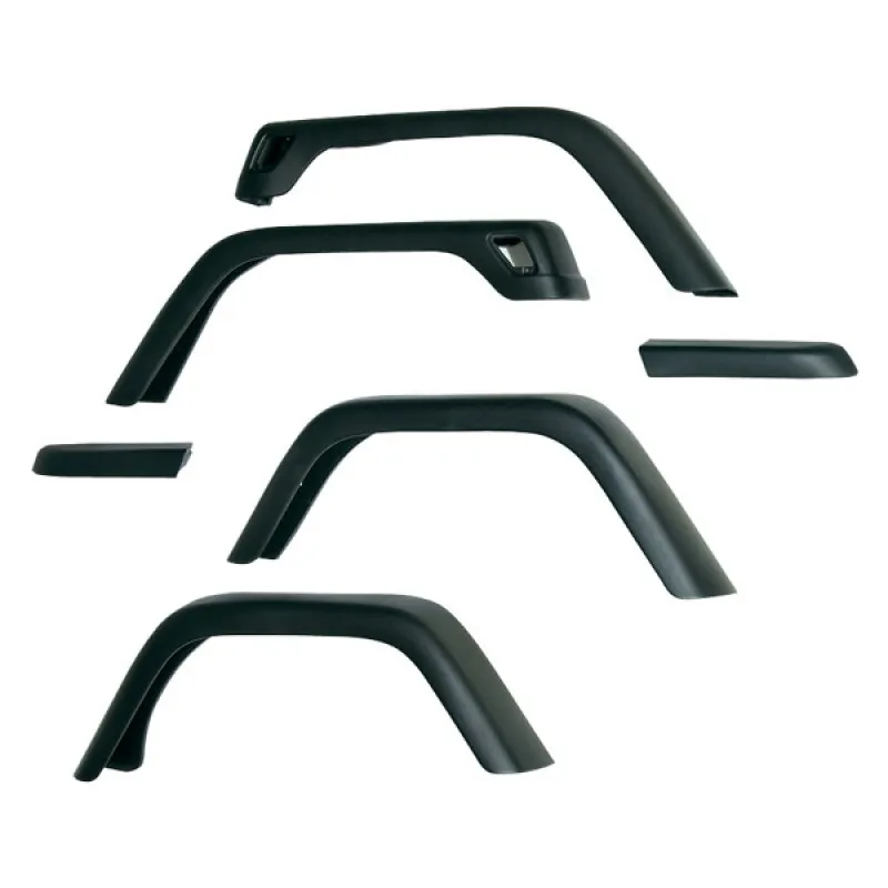 Rugged Ridge Fender Flare Kit 7inch Wide Rugged Ridge For 9706 Jeep Wrangler (Six Piece k