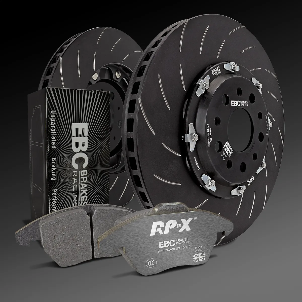 EBC Brake Pad Disc Rotor Full Kit; Front And Rear Axles; 2-Piece Fully-Floating Brake Discs; product image
