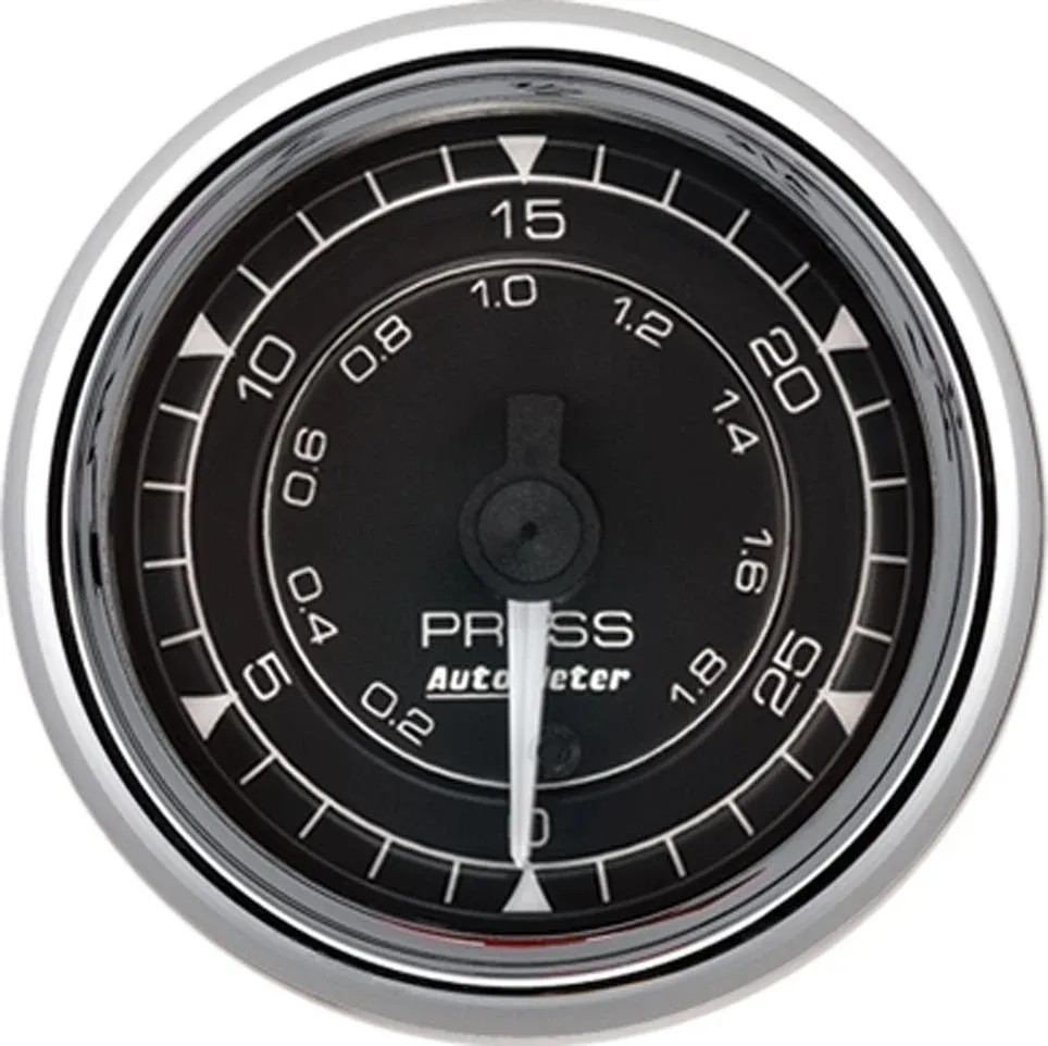 AutoMeter Gauge Pressure 2 1/16in 30psi Digital Stepper Motor Chrono Chrome