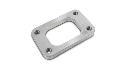 Vibrant Performance Turbo Inlet Flange; 44.5mm Bhcch; 86mm Bhccw; M10x1.5 Bhts; 66.8mm Overall h; 108mm Overall w; 0.5 In. Thickness; 46.5mm Port h; 63.5mm Port w; For T3/Gt30r; 304 Stainless Steel;
