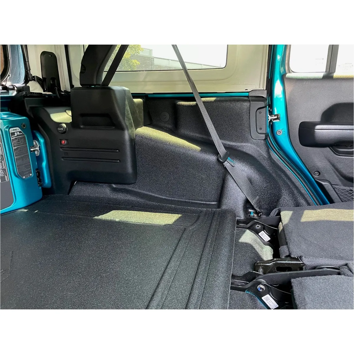 18-23 JLU 4DR full vehicle kit front and rear flooring cargo mat cargo closeout wheelhouse covers NO subwoofer mesa smoke product image
