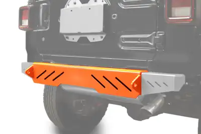 Steinjager Steinjäger Bumpers Wrangler JL 2018 to Present Rear Cap Style Fluorescent Orange