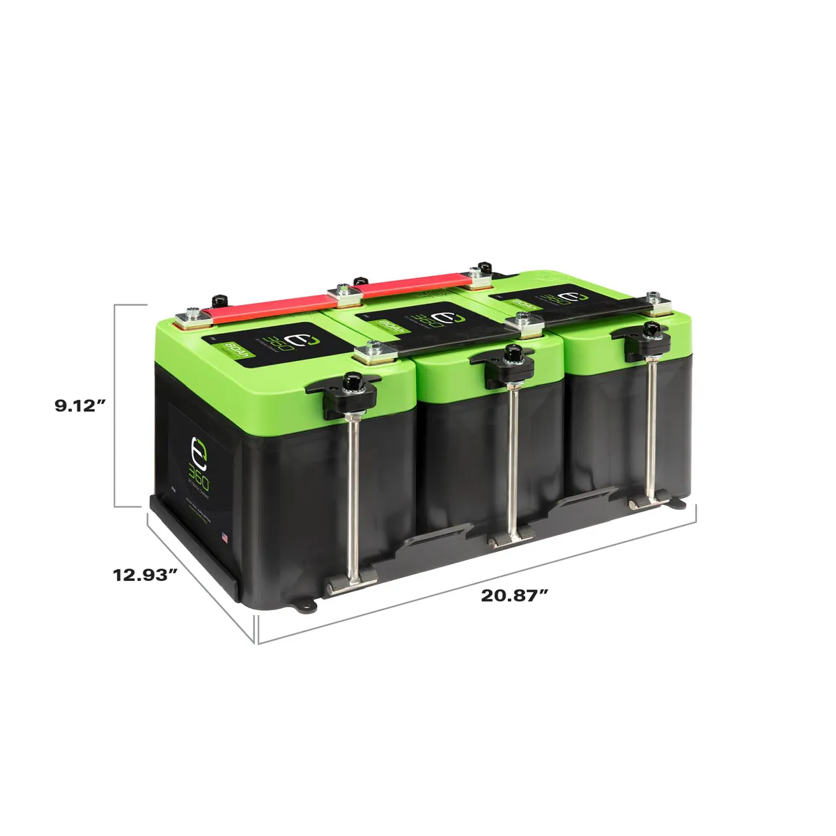 Group 24 3-Battery LiFePO4 Lithium Mounting Kit product image