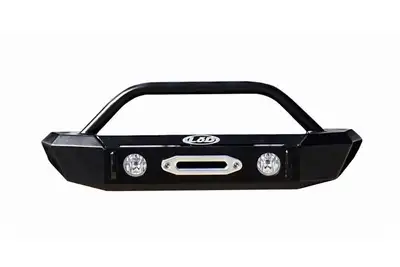 LoD Offroad JL/JT Signature Series Shorty Front Bumper w / Bull Bar (Black Powder Coated)