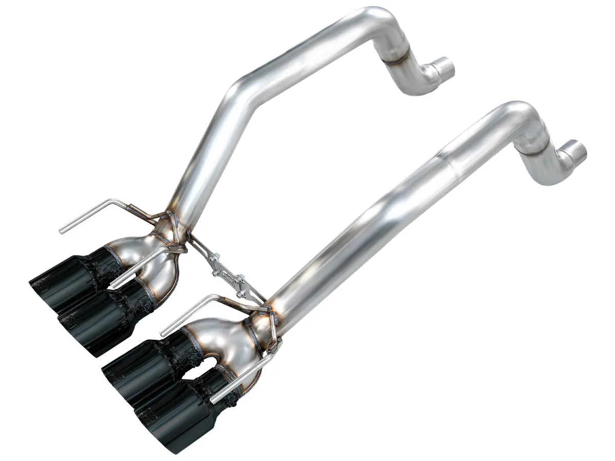 AWE Touring Edition Axleback Exhaust for C6 Chevrolet Corvette 6.0L (2005-2007) and 6.2L (2008) - Diamond Black Tips 3015-43660 product image