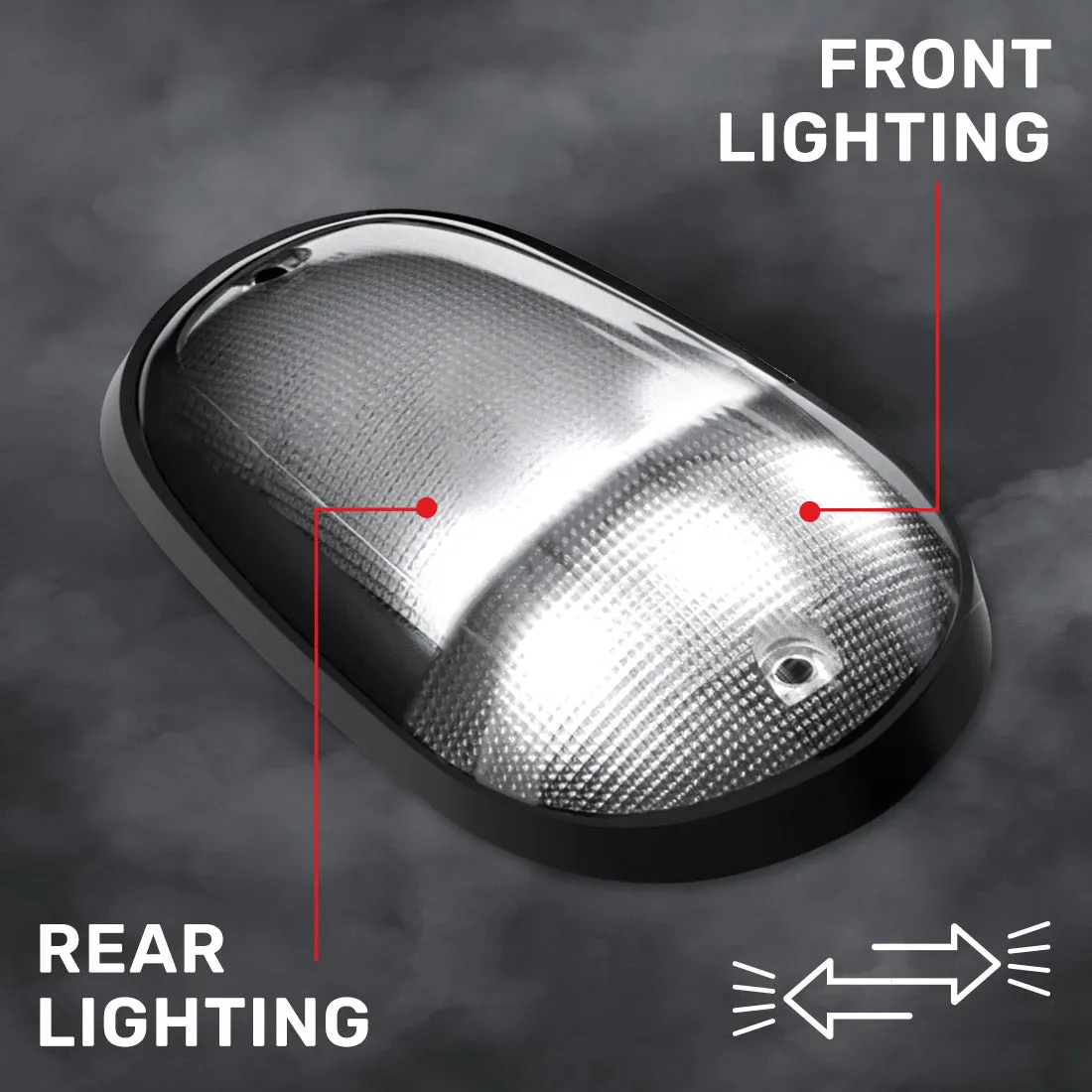 Dodge 03-18 RAM Heavy-Duty 2500 3500 1-Piece Single Cab Light Smoked Cab Roof Light Lens With 2-Way Forward Rear Facing Amber Ultra High-Power Leds - 1-Piece Single Cab Light Only product image