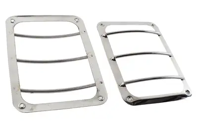Kentrol Jeep JK Taillight Guard Pair 07-18 Wrangler JK Polished Silver Kentrol