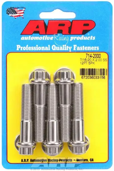 ARP Auto Racing 7/16-20 x 2.000 12pt SS Bolt Kit 5pk