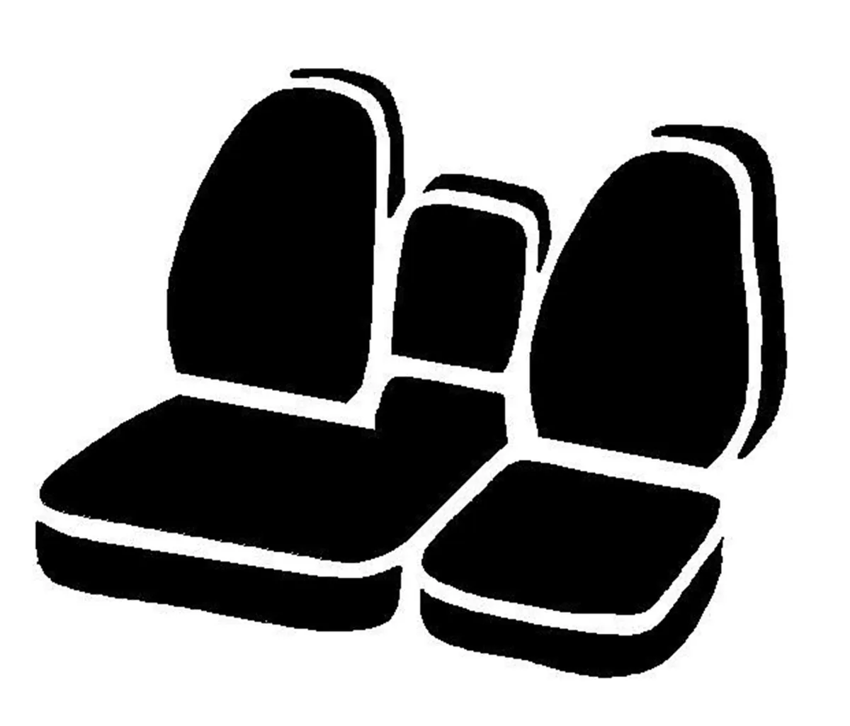Seat Protector™ Custom Seat Cover; Poly-Cotton; Gray; Split Seat 40/60; Armrest/Storage; Cushion Hump Under Armrest; product image