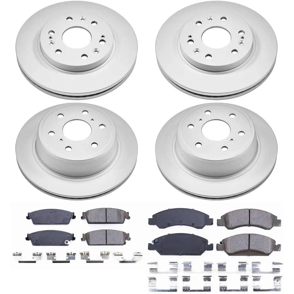 Z17 Geomet Coated Rotor Kit: Genuine Geomet Fully Coated Rotors; Ceramic Pads W/Hardware product image