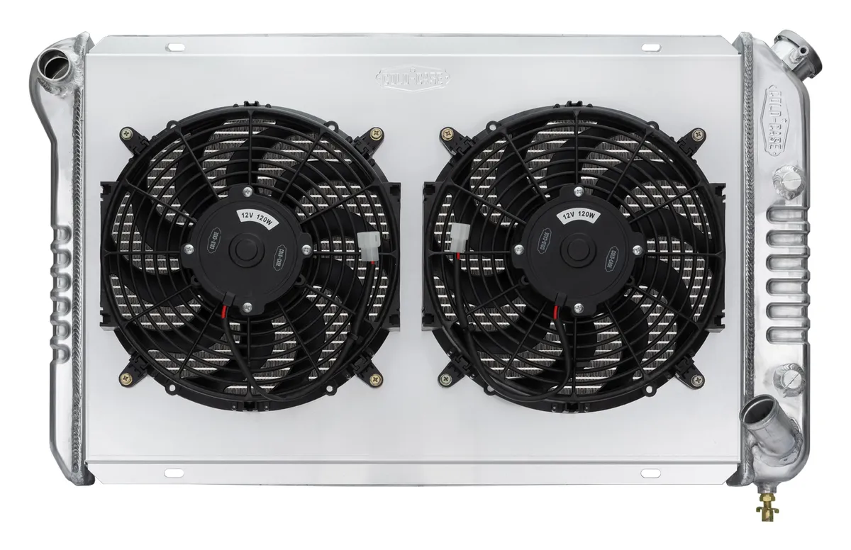 Cold Case Radiators 77-82 Corvette Aluminum Radiator Dual 12 Inch Fan Kit Cold Case Radiators CHV718AK product image