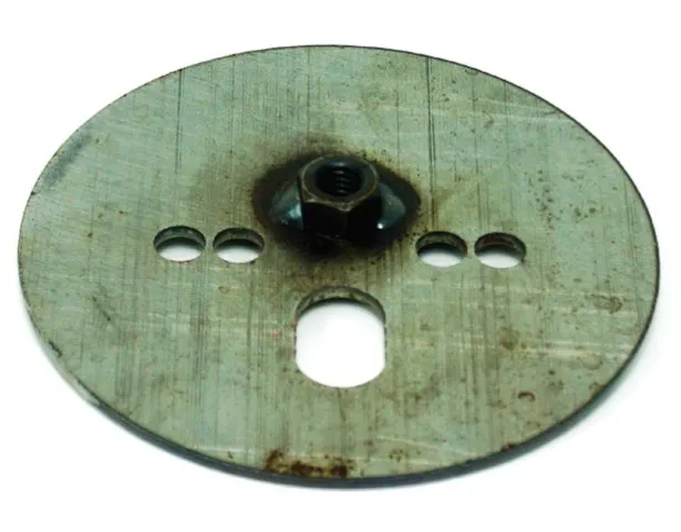 Ridetech 90000027 Air spring patten plate with 7/16 nut, centered, 1/8 thick x 5.5 O.D. product image