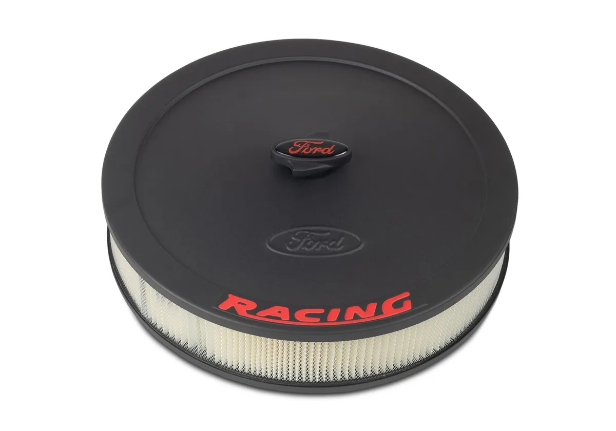 Engine Dress-Up Kit Black Crinkle w/ Red Ford Racing Logo Fits SB Ford Engines Stock Powdercoat Ford Racing product image