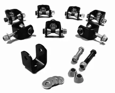 Steinjager Steinjäger Drop Clevis Kits (Without End Links) Sway Bar End Links 3/8 Bore Clevises are Chrome Plated Includes Misalignment Spacers Includes 8 Clevises