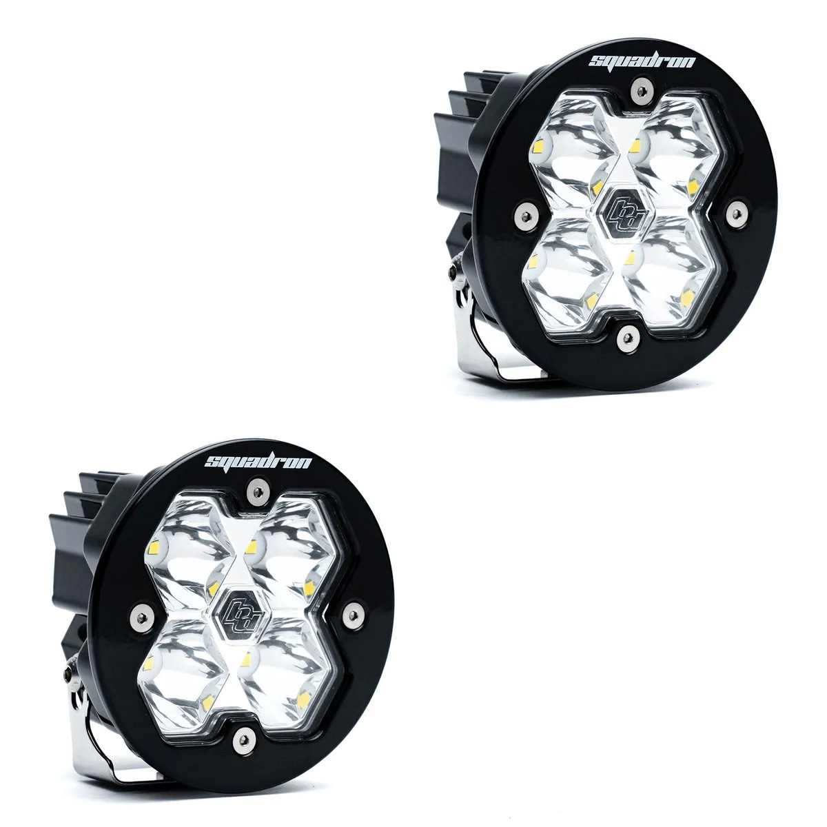 Squadron-R 2.0 Sport Black LED Auxiliary Light Pod Pair Universal Baja Amber Driving/Combo Baja Designs product image