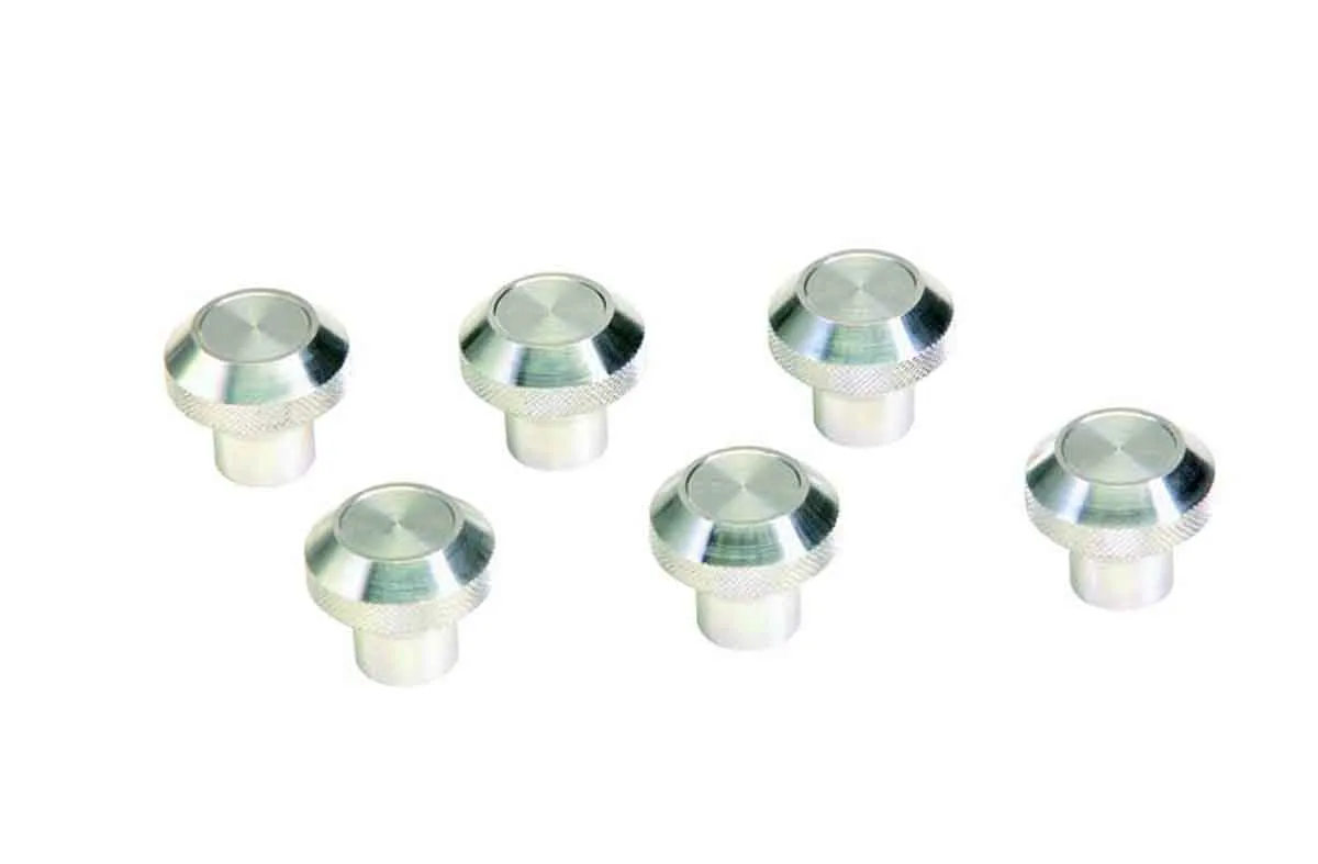 Jeep CJ Interior Knob Set 6 Pieces 76-86 CJ Polished Silver Kentrol product image