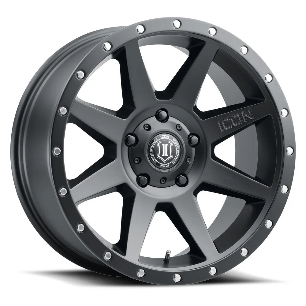 ICON Vehicle Dynamics ICON Alloys Rebound, Satin Black, 20 x 9 / 6 x 5.5, 16mm Offset, 5.625" BS